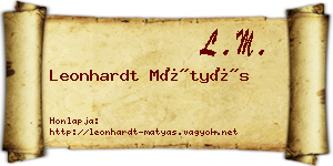 Leonhardt Mátyás névjegykártya